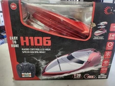 Remote Control Boat, High Speed H106 Rc Boat for Pools and Lakes, 20+ KMH 2.4