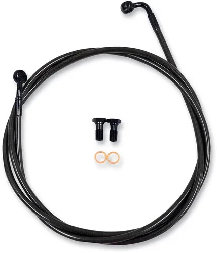 Kit de linha de freio LA Midnight uso com cabides de macaco 12-14 polegadas Harley Road King 96-07 - Imagem 2 de 4