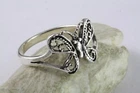 BUTTERFLY DESIGN LADIES RING 925 REAL SILVER SILVER RING / 206