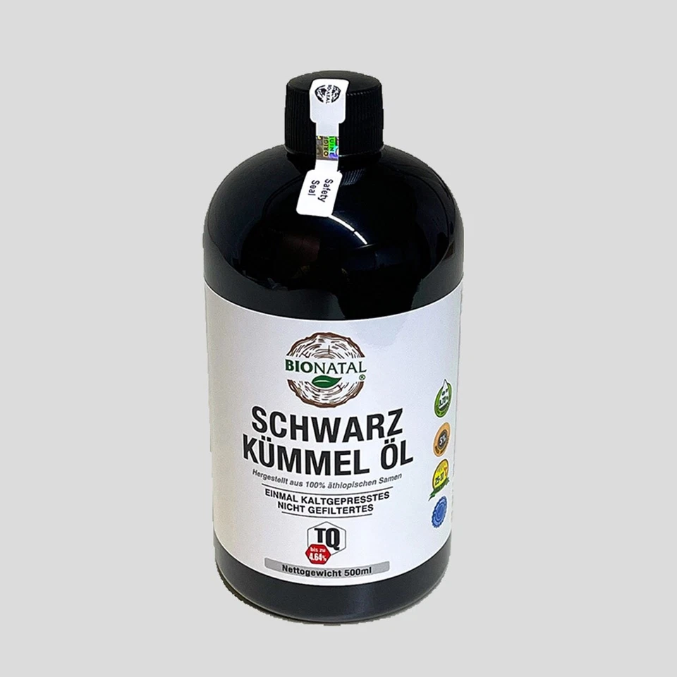 ÄTHIOPISCHES Schwarzkümmelöl 500ml kaltgepresst UNGEFILTERT BioNatal Thymochinon - Bild 2 von 4