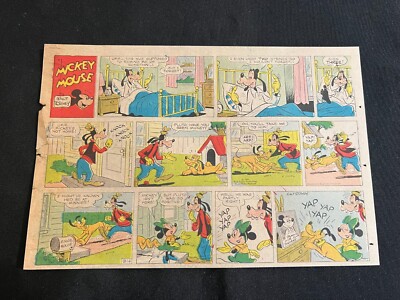 TH22 Walt Disney's MICKEY MOUSE Lot of 9 Sunday Tabloid Half Page