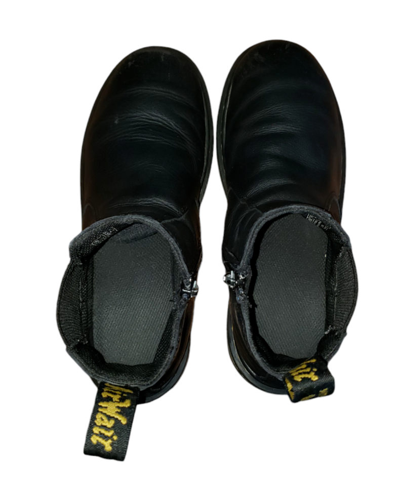 Dr. Martens 2976 Air Wair Chelsea Boots Women's Size 6 Black Leater Zip