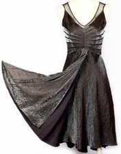 NWT ADRIANNA PAPELL SHIMMERY EVENING BLACK TIE HI-LOW PARTY DRESS MESH DETAIL 4