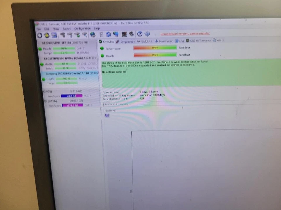 SAMSUNG 850 EVO mSATA 1TB MZ-M5E1T0 MZ-M5E1T0BW SSD 0 hours solid state drive - Image 2 of 2