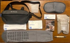 New United Airlines Business Polaris Therabody Amenity Kit Fanny Pack + Menu