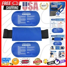 3-Pcs Hot & Cold Gel Ice Pack Set for Instant Pain Relief and Muscle Recovery