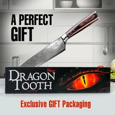 FIRE Chef Knife 8 Inch Stainless Steel Damascus Kitchen Professional Chef Knives