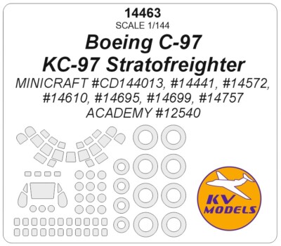 1/144 US C-97/KC-97 Stratofreighter Canopy n Wheels Masks for Minicraft/Academy