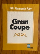 1971 Plymouth Fury Gran Coupe Sales Brochure - "Total luxury at a special price"