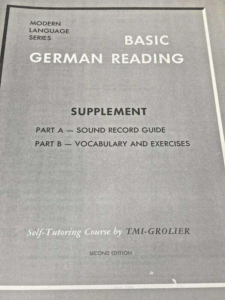 TMI-Grolier Teaching Machine TM-601 Basic German Reading 1968 - Image 3 of 4