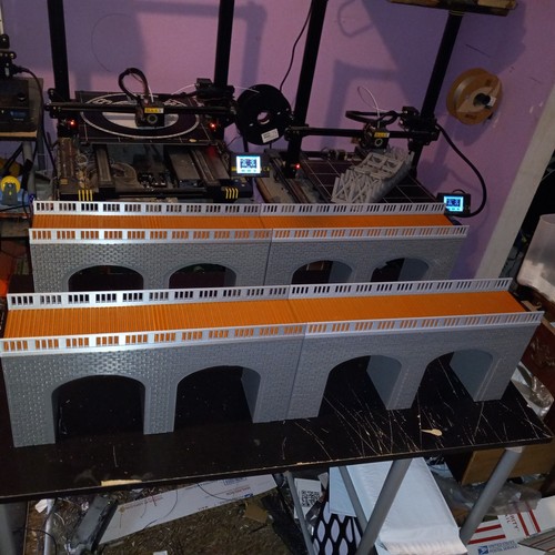 64" Big O Scale Stone Brick Arch Bridge 3D Printed (FOUR 16" SECTIONS) - Picture 9 of 13