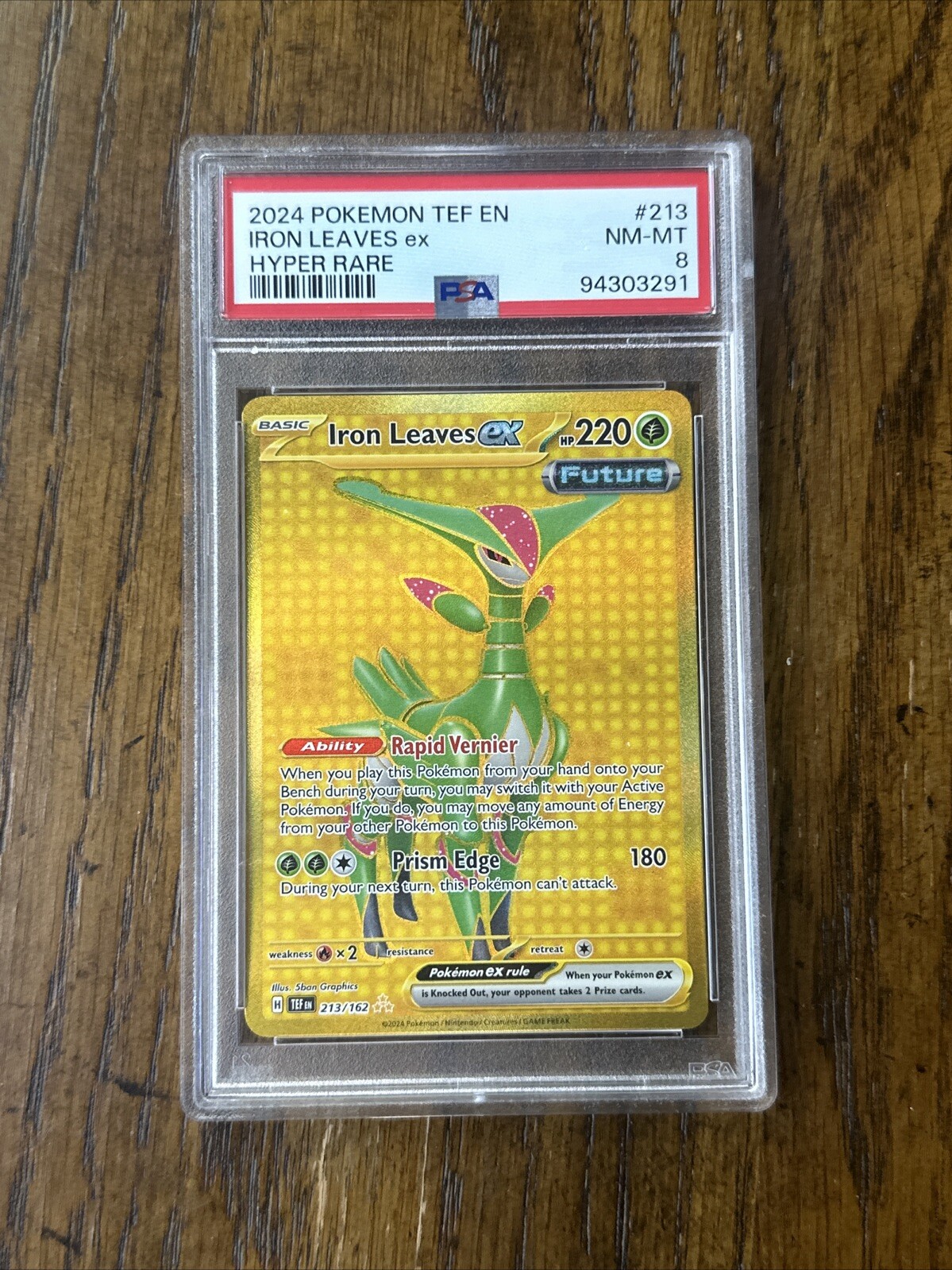 Iron Leaves ex (213/162) - [Holo Foil] SV5: Temporal Forces (TEF) PSA 8
