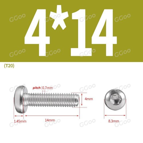 M2 - M8 Torx Pan Head Machine Screws Six Lobe Drive Bolts A2 Stainless Steel - Picture 34 of 73