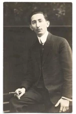 RPPC Postcard Man Smoking Cigar c. 1900s 