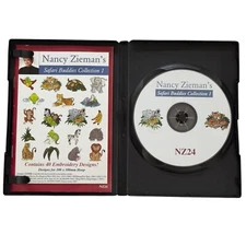 Nancy Zieman Safari Buddies Collection 1 Embroidery Designs NZ24 CD-ROM 2006