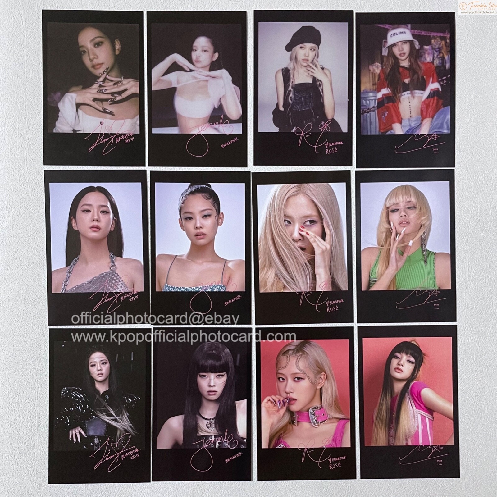 Rose born pink Photocard template