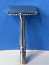 GEM Micromatic Clog Pruf Vintage Single Edge Safety Razor Silver Tone TTO USA