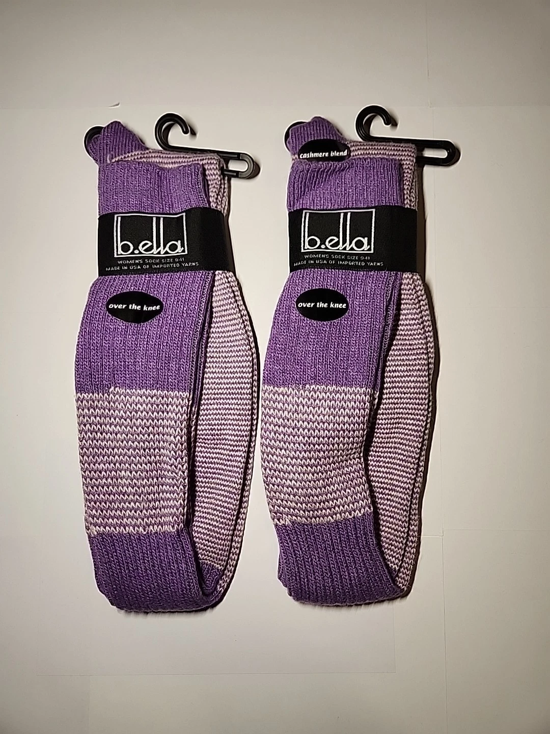 ☆ 2 PAIR ☆ B.ella Cashmere Wool Blend Over The Knee OTK Socks Raegan Purple
Opens in a new window or