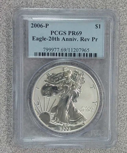 2006-P Reverse Proof American Silver Eagle PCGS PR69 (965)