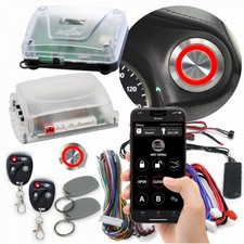 Red LED Billet Push Button Engine Start w/ Ke...
