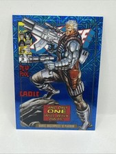 2024 Skybox Marvel Masterpieces '92 Platinum #18 Cable Variant Cover Blue Traxx