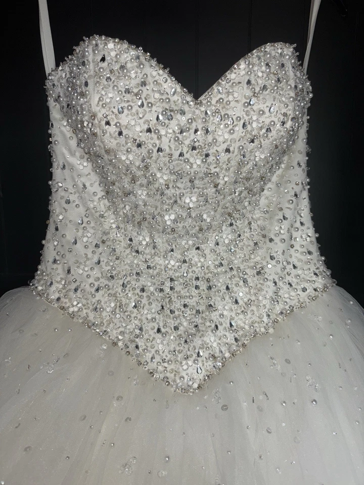 Mori Lee 5216 Princes Embellished Ballgown Dress Strapless  - Image 4 of 4