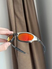 Oakley Minute Splice Silver Orange Vintage Sunglasses Gorpcore USA Y2K Hype
