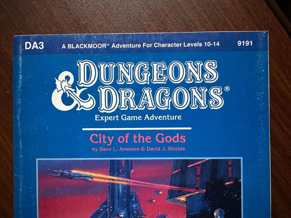 D&D Dungeons & Dragons  DA3 CITY OF THE GODS TSR 9191 1987 Expert Game Adventure - Image 3 of 4