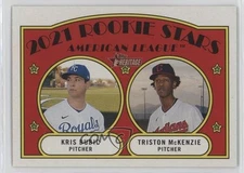 2021 Topps Heritage Wrong Back Variation Antonio Senzatela Kris Bubic Rookie RC