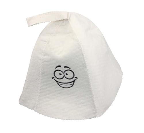 Cappello sauna sauna viso ridere in feltro, cappello sauna cappello (u1h)