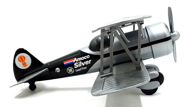 Spec Cast Aprox 28 cm de envergadura 28624B - Stearman Bi-Plane Amoco - Plateado Foto 3 de 4