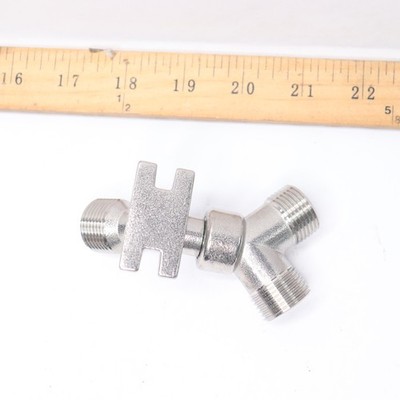 3-Way Wall Mount Bracket Splitter Stainless Steel 3/8'' Bore