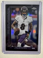 2025 Topps Chrome NFL Lamar Jackson True Black Refractor /10
