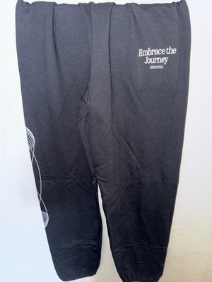 Misc Embrace The Journey Sweat Pants Size Large Black