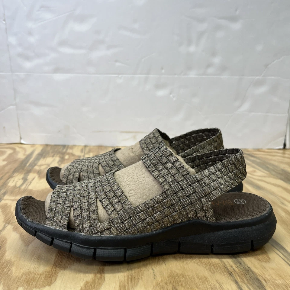 Женские удобные сандалии Bernie Mev размер ЕС 37/США 6,5 металлик золото бронза тканые - Изображение 2 из 4