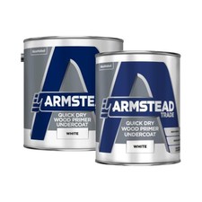 Armstead Trade Quick Dry Wood Primer Undercoat White 2-in-1 Professional 1L 2.5L