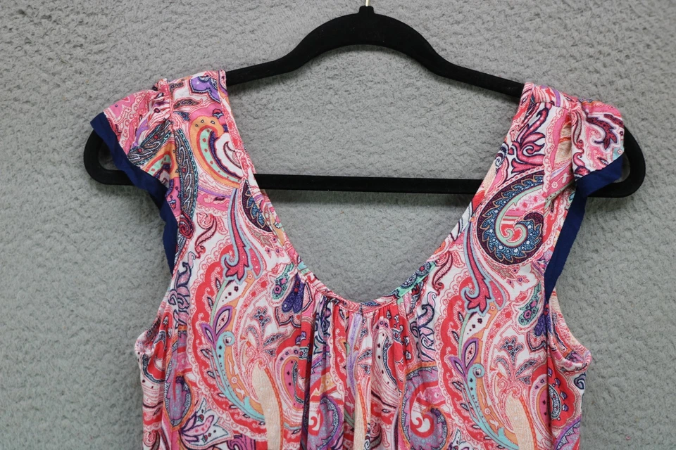 Camisón largo Ellen Tracy manga volantes cachemir-pequeño-boho-suave Foto 4 de 4