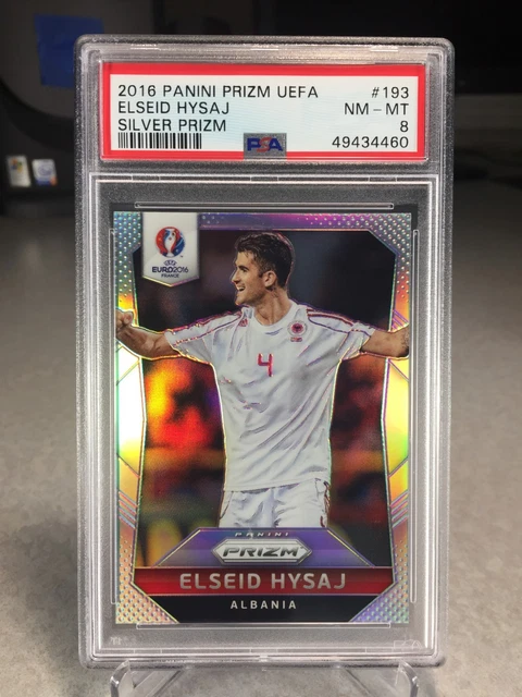 2016 Panini Prizm UEFA Silver Elseid Hysaj #193 - PSA 8 - POP 1 (only 1 higher)