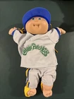 Vintage Cabbage Patch Doll With Original Baseball Outfit
