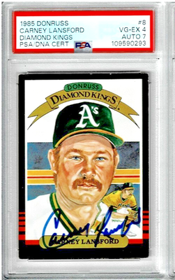 1985 Donruss - Diamond Kings Carney Lansford #8 for sale online | eBay