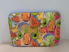 Tabitha Brown Target 15” Tech Sleeve - Laptop/Tablet/Colorful Fruit Print - NWOT