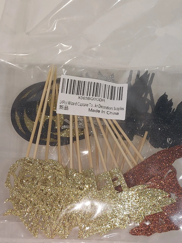 Harry Potter Cupcake Toppers Cumpleaños Fiesta Suministros Set de 24 Foto 4 de 4