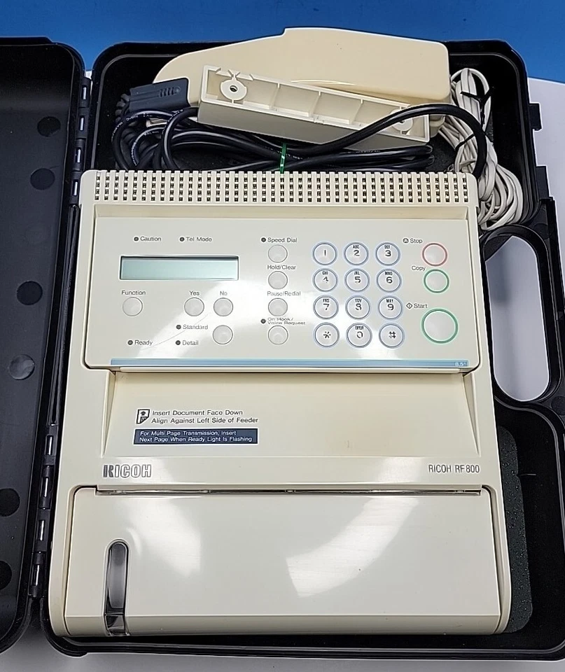 Máquina y teléfono facsímil ultra compactos Ricoh RF 800 de colección ultra raros - limpios. Foto 2 de 4