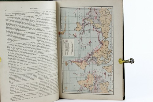 Maury's Physical Geography Rivised 1893 Color Maps Charts & B/W Engravings - Picture 7 of 12