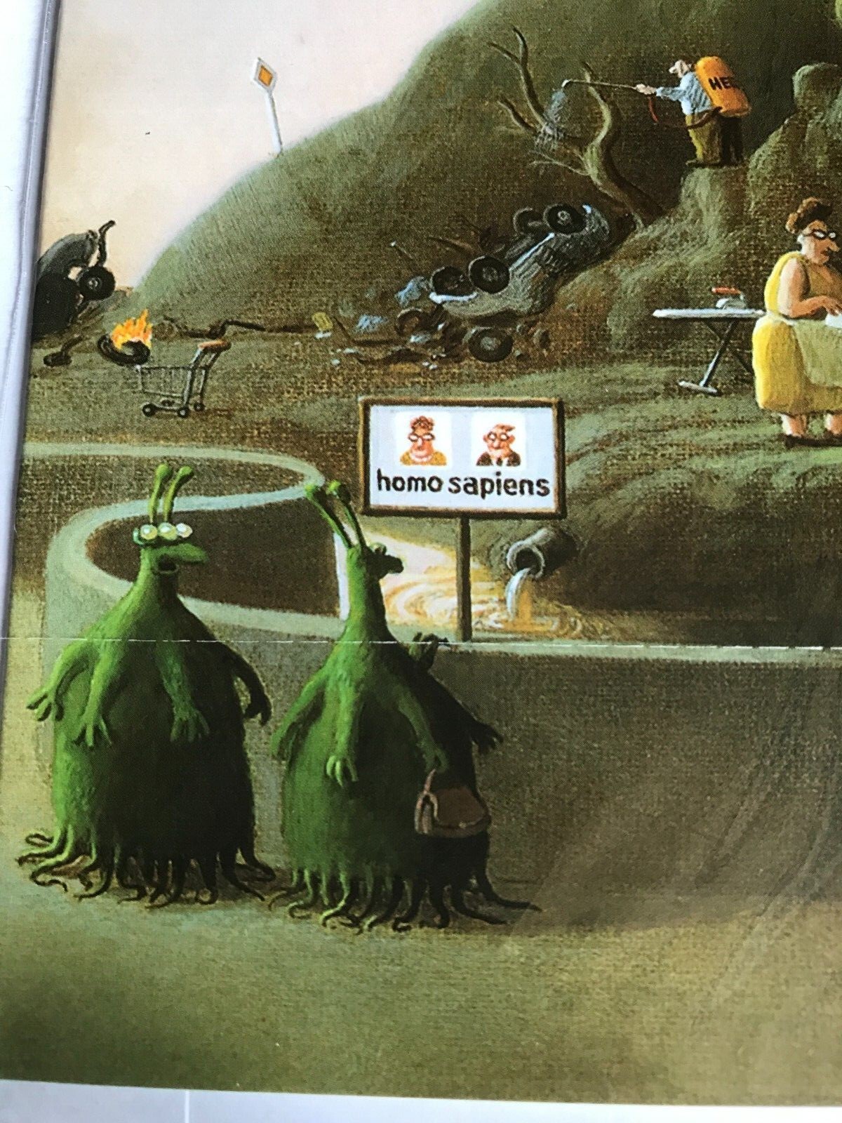 MICHAEL SOWA ART PRINT CARD POSTCARD - - HOMO SAPIENS 17X12 CM - Picture 2 of 4