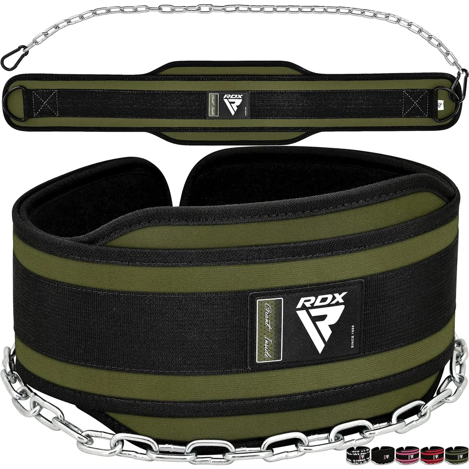 "Cinturón de inmersión RDX para levantamiento de pesas 6"" con cadena de acero ajustable" Foto 4 de 4