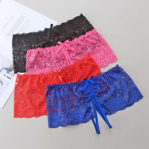 1x Ladies Sexy Crotchless Underwear Briefs Lace Panties Knickers Boxers Lingerie - Picture 11 of 20