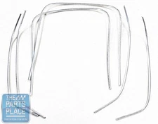 68-72 GM Cars Bucket Seat Back & Bottom Chrome Trim Molded Contoured Edging Kit