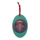 "Cosmic Jellyfish" Wooden ornament Psychedelic Space Medusa Galactic Sea