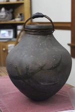Vintage? Old Water Pot Vessel Vase Clay? Antique? Wine Jug? SEE FULL DESCRIPTION
